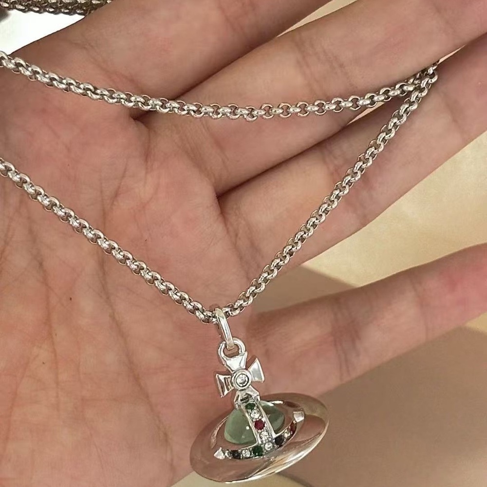 Vivienne Westwood Silver Orb Pendant Necklace